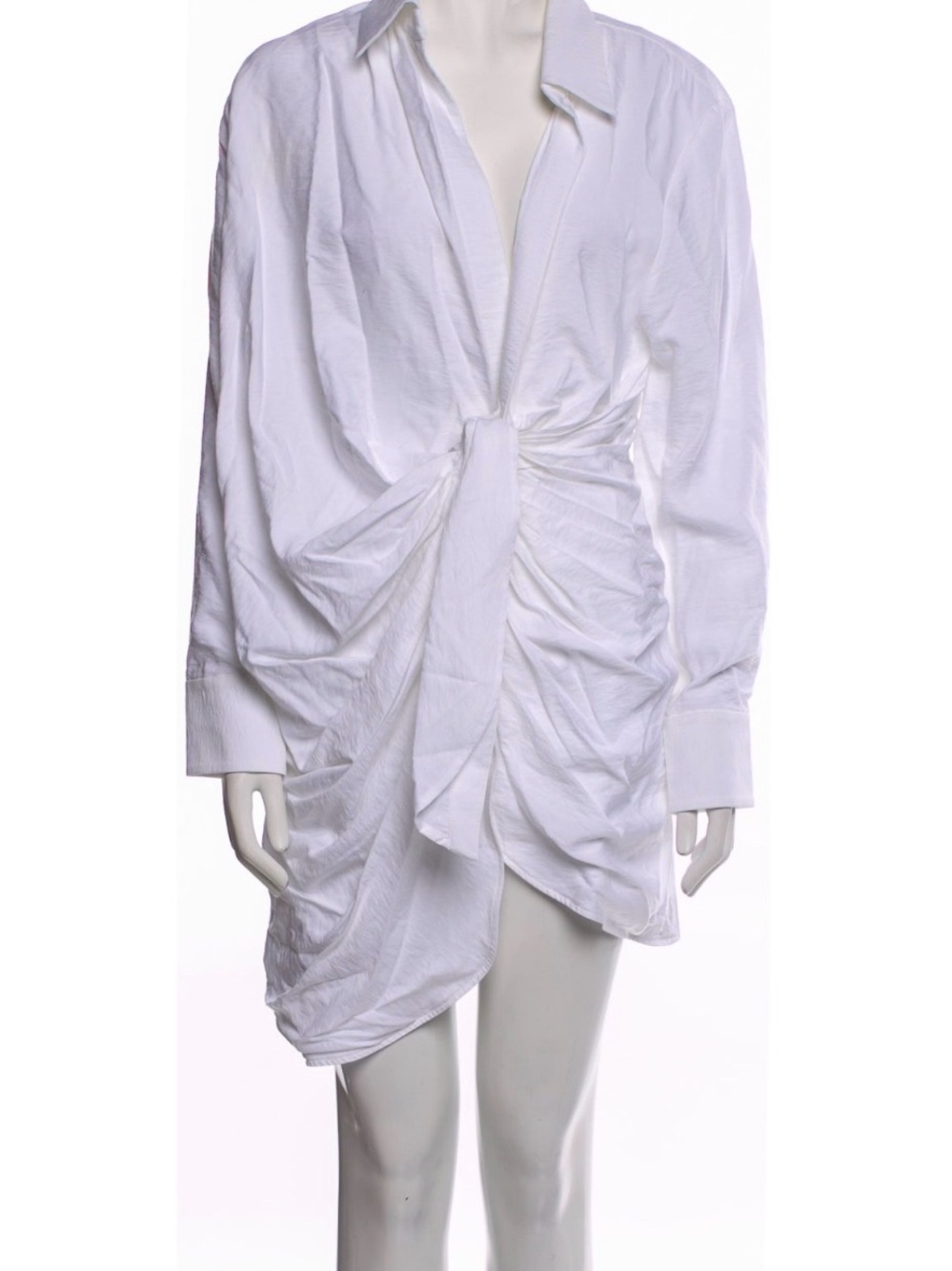 Jacquemus Bahia Twisted Front Shirt Dress